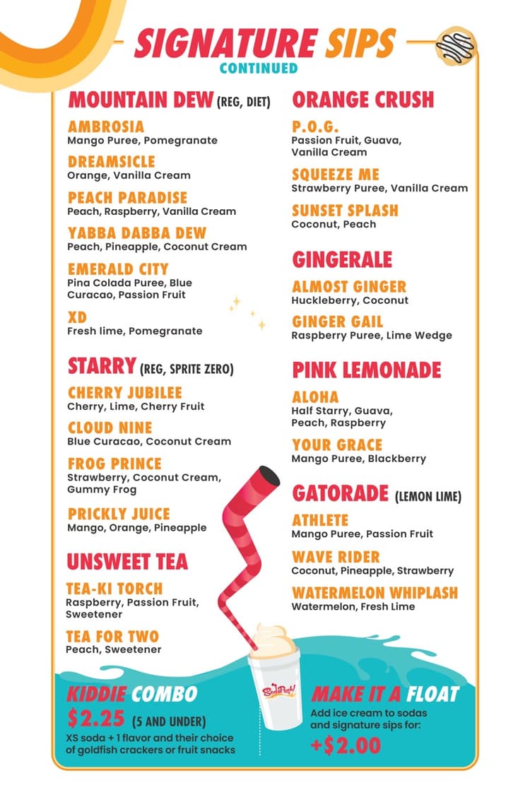 Cold Rush Menu Our Menu | SodaRush