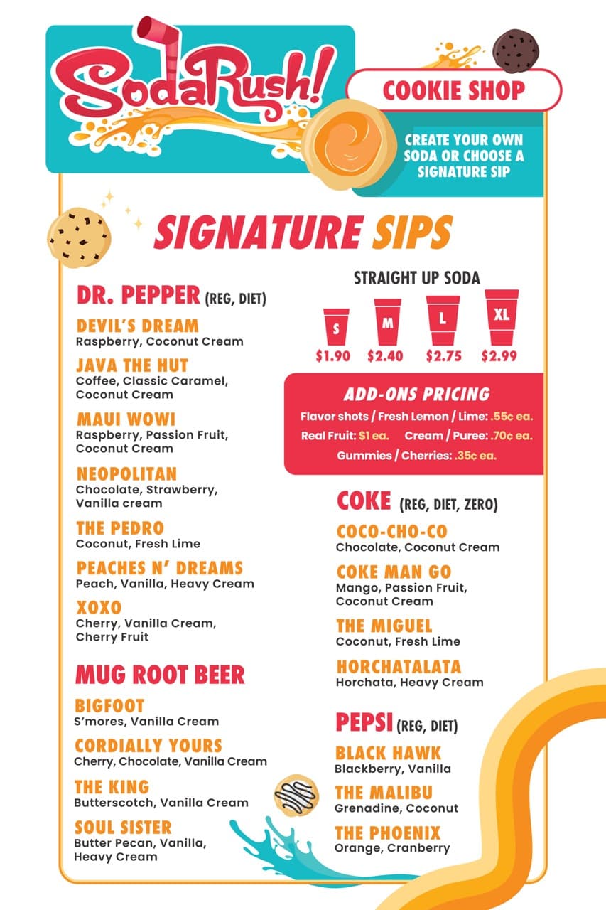 Cold Rush Menu Our Menu | SodaRush